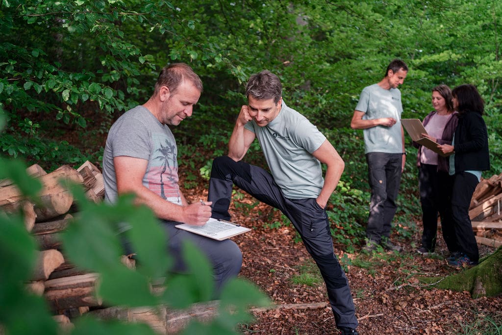 Zusammenfassen der Erkenntnisse beim Team Inspiration Trail